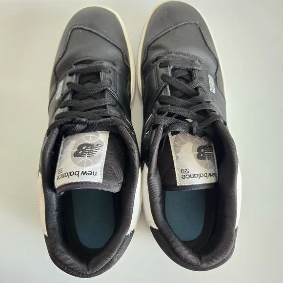 New Balance 550 'Black White' Leather BB550SV1 Retro Shoes Men Sz‎ 11.5 Panda