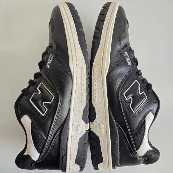 New Balance 550 'Black White' Leather BB550SV1 Retro Shoes Men Sz‎ 11.5 Panda