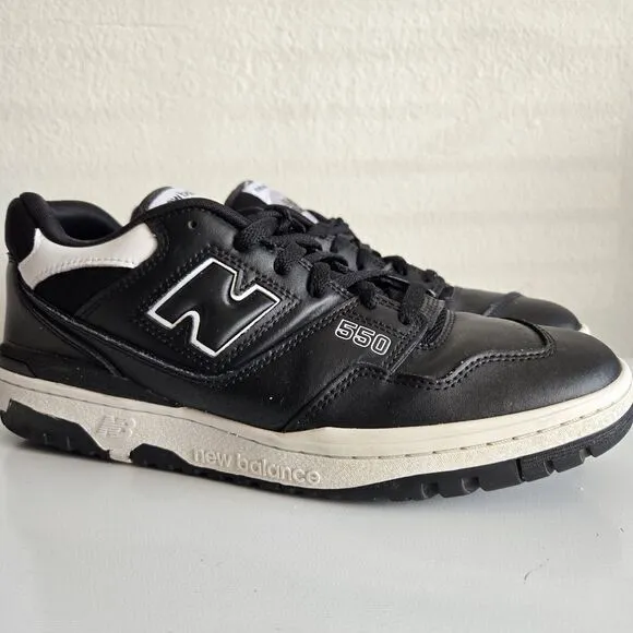 New Balance 550 'Black White' Leather BB550SV1 Retro Shoes Men Sz‎ 11.5 Panda