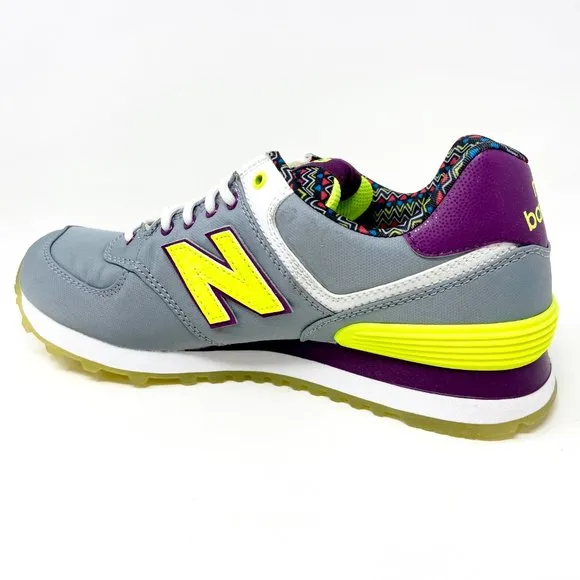 New Balance 574 Classic Street Beat Gray Purple Womens Casual Shoes WL574SBF