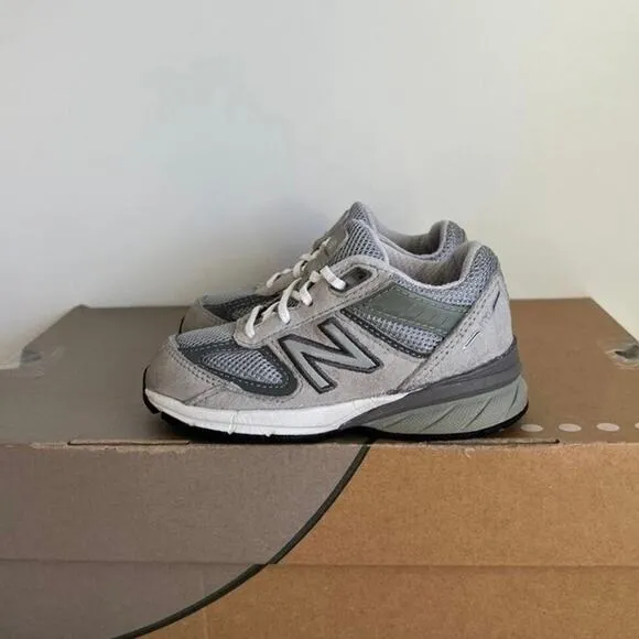 New Balance 990 V5 Grey/Wht Toddler Sneakers- SZ 5 C