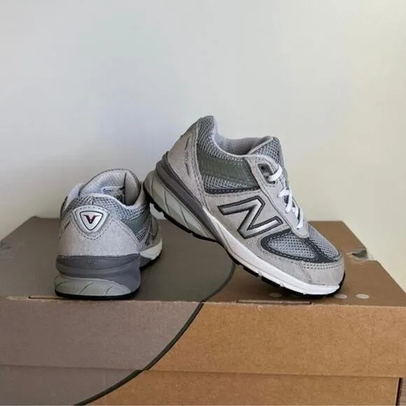 New Balance 990 V5 Grey/Wht Toddler Sneakers- SZ 5 C