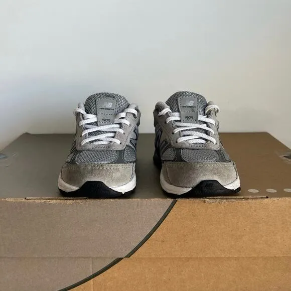 New Balance 990 V5 Grey/Wht Toddler Sneakers- SZ 5 C