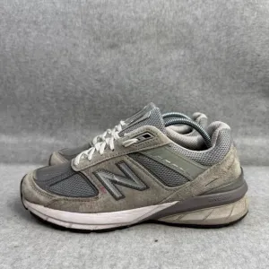 New Balance 990 Womens Shoes Size 7.5 Grey &amp; White Suede Casual Running Sneakers