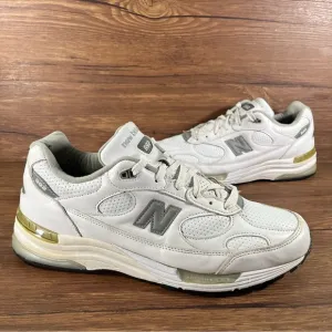 New Balance 992 White Leather Sneakers Men’s Size 13 Dad Shoes Chunky Vintage