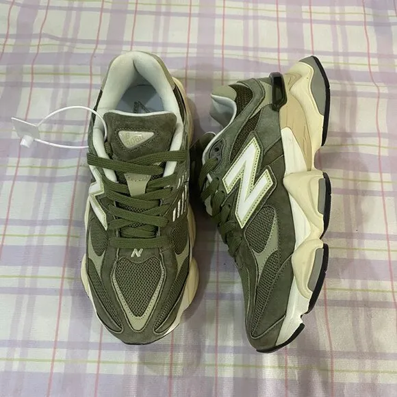 New Balance Army Green Retro Running Shoes