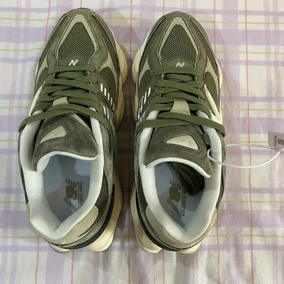 New Balance Army Green Retro Running Shoes