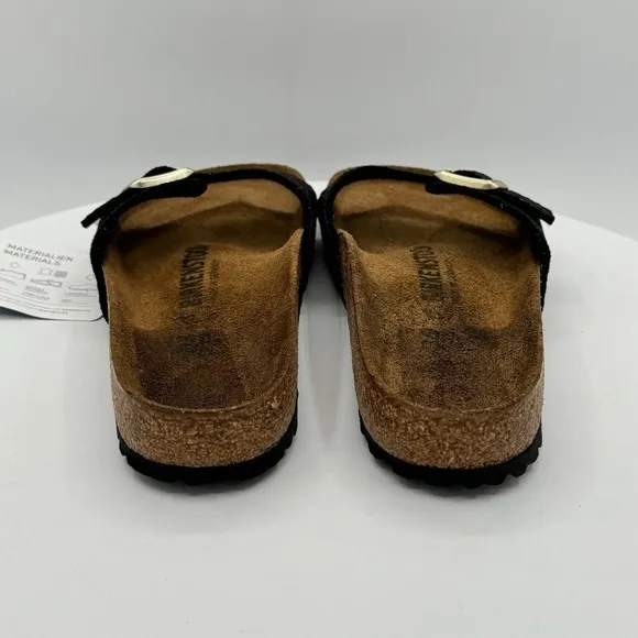 NEW BIRKENSTOCK Madrid Brown Python Sandals Size EU36 Reg Width CLR Brown/Black
