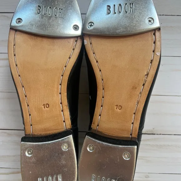 New Bloch Jason Samuels Smith Hard Sole Black Leather Tap Shoes Ladies Size 10