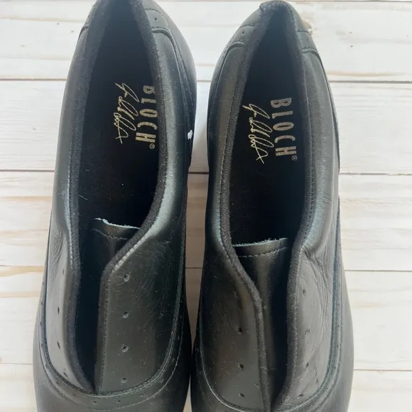 New Bloch Jason Samuels Smith Hard Sole Black Leather Tap Shoes Ladies Size 10