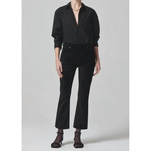 NEW CITIZENS OF HUMANITY isola cropped boot pants in black