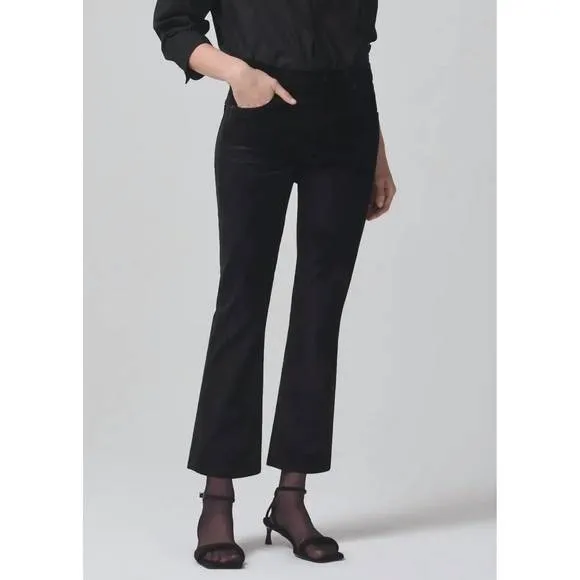 NEW CITIZENS OF HUMANITY isola cropped boot pants in black