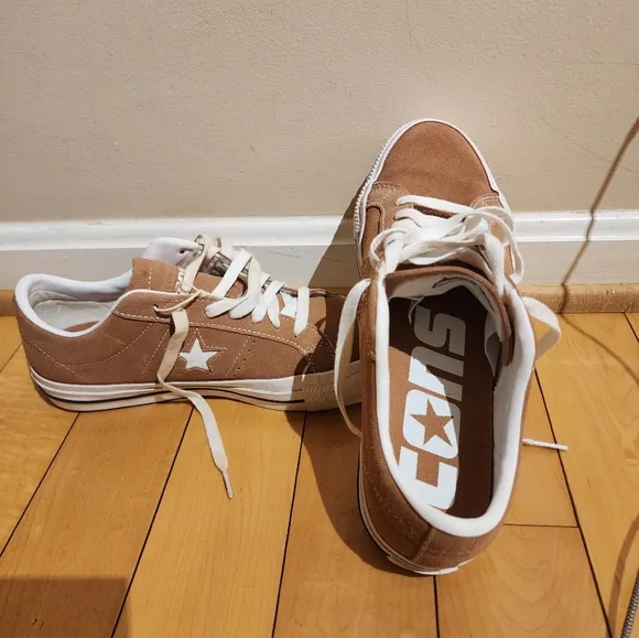 NEW Converse One Star Pro Ox Natural Clay White Shoes Suede Fashion Sneakers