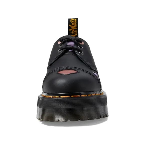 NEW Dr. Martens 1461 Quad Heart Leather Platform Lace-Up Shoes Women’s Sz 9