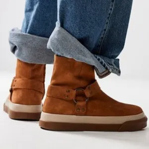 new Free People Bodhi Harness Sneaker Bootie Suede in Tan 5M3