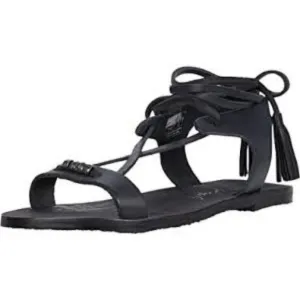 NEW Free People Bryn MARR Wrap Sandal Black leather size 37