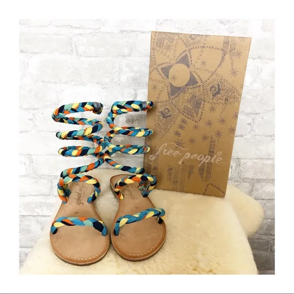 NEW FREE PEOPLE | Havana Gladiator Sandal Multi Braid Size 7