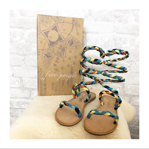 NEW FREE PEOPLE | Havana Gladiator Sandal Multi Braid Size 7