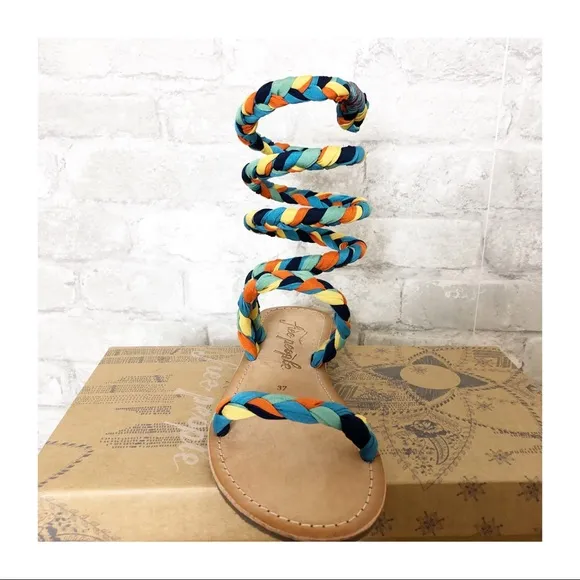NEW FREE PEOPLE | Havana Gladiator Sandal Multi Braid Size 7