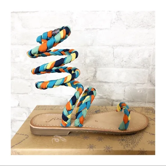 NEW FREE PEOPLE | Havana Gladiator Sandal Multi Braid Size 7