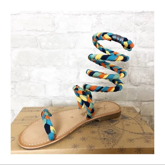 NEW FREE PEOPLE | Havana Gladiator Sandal Multi Braid Size 7