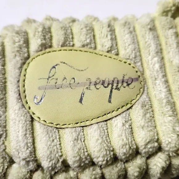NEW Free People Two Days in Ibiza Key Lime Terry Cloth Platform Sandals Size 9.5