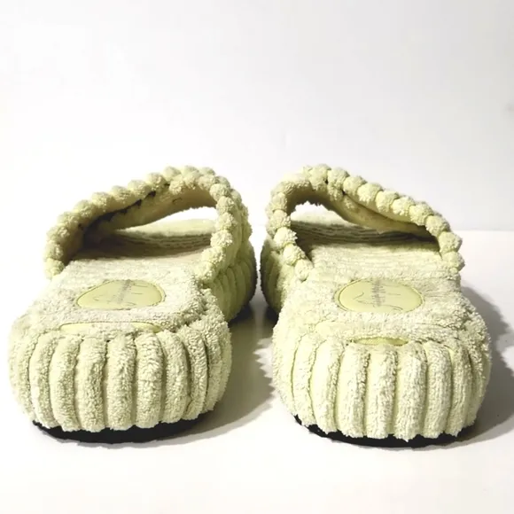 NEW Free People Two Days in Ibiza Key Lime Terry Cloth Platform Sandals Size 9.5