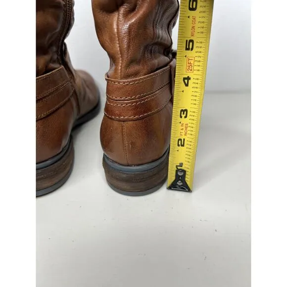 New Josef Seibel Sanja 14 Brown Moto Biker Boots Zip Up Women’s Size 40/9-9.5