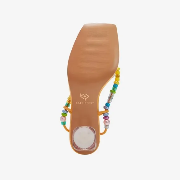 NEW Katy Perry The Cubie Bead Sandals, Honeycomb Yellow Size 7M/ 37 New in Box