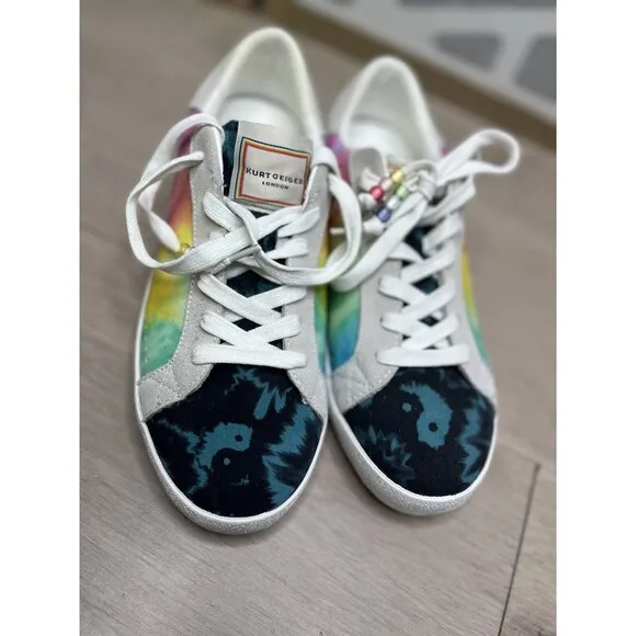 New Kurt Geiger London Lexi Eagle Women Sneakers Shoes 36.5 Us 6 Leather
