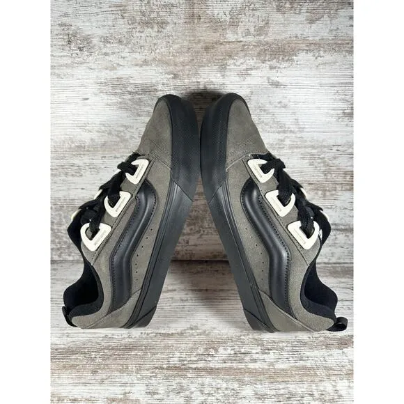 NEW Men's VANS Knu Skool Dr Gray/Marshmallow Suede Skateboard Shoes Sz 11