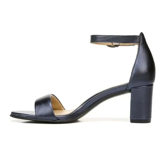 New Naturalizer Women's Vera black block high heel Dress Sandal ankle strap 6