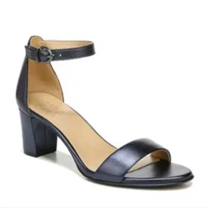 New Naturalizer Women's Vera black block high heel Dress Sandal ankle strap 6