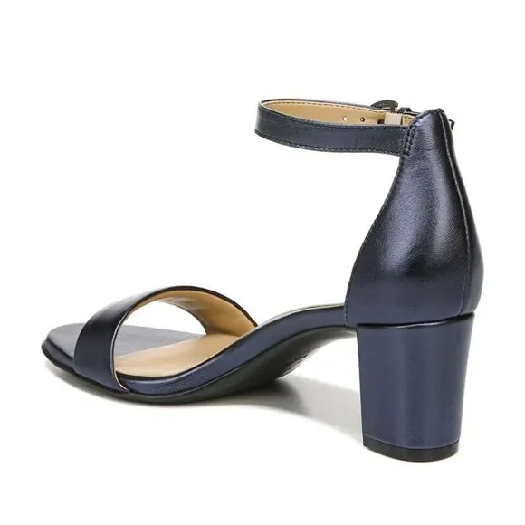 New Naturalizer Women's Vera black block high heel Dress Sandal ankle strap 6
