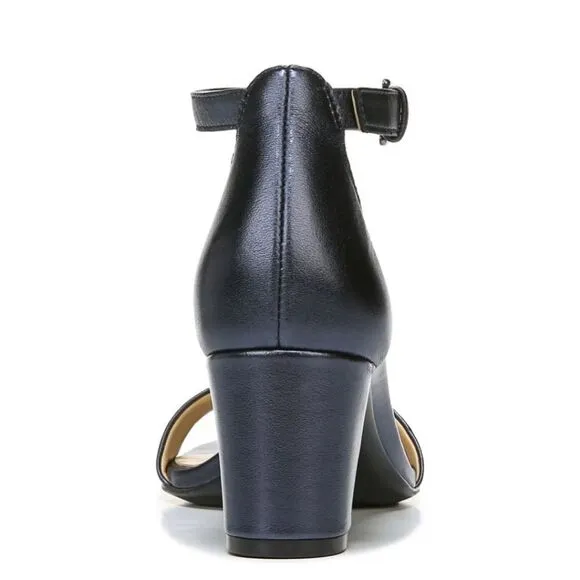 New Naturalizer Women's Vera black block high heel Dress Sandal ankle strap 6