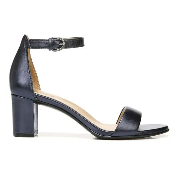 New Naturalizer Women's Vera black block high heel Dress Sandal ankle strap 6