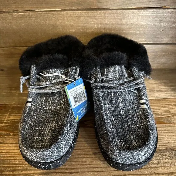 New NWT Big Kids Hey Dude Britt Boho Lined Black Ankle Booties Boots Size‎ 2 Y