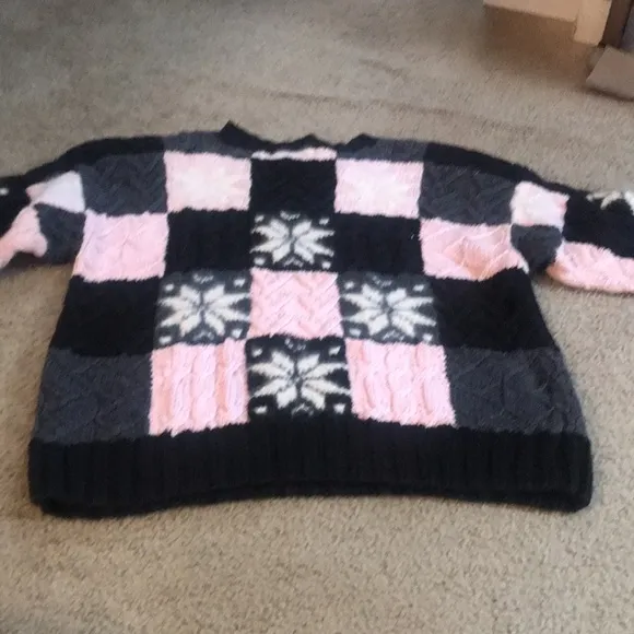 🌸NEW🌸 Patchwork Hand Knitted Vintage Sweater