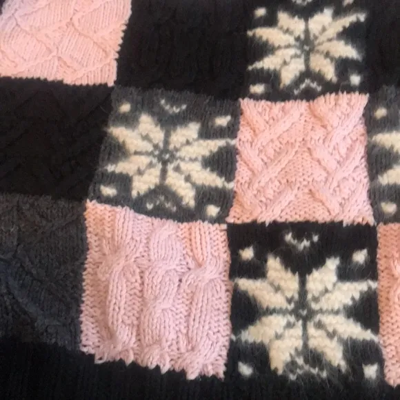 🌸NEW🌸 Patchwork Hand Knitted Vintage Sweater