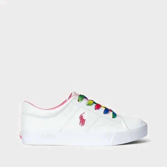 NEW Polo Ralph Lauren Elmwood size 6 Kids Pink Rainbow shoes