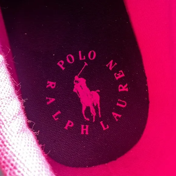 NEW Polo Ralph Lauren Elmwood size 7.5 Womens Pink Rainbow shoes