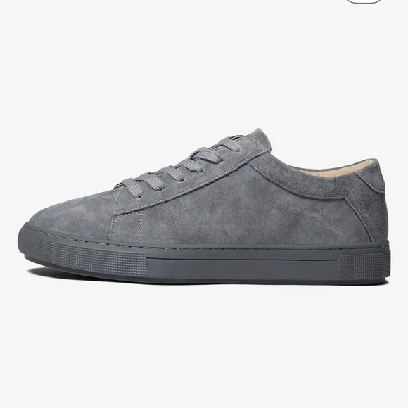 NEW Propet Men's Gray Kenji Casual Sneakers 100% Real Leather Size 10M