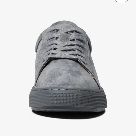 NEW Propet Men's Gray Kenji Casual Sneakers 100% Real Leather Size 10M