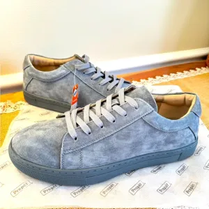 NEW Propet Men's Gray Kenji Casual Sneakers 100% Real Leather Size 10M