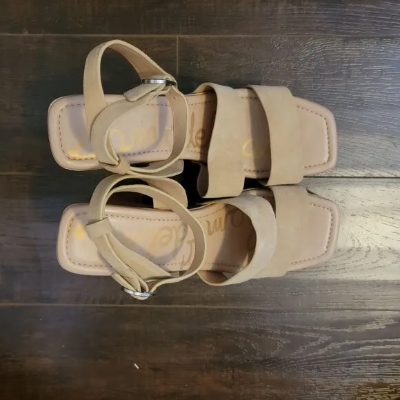 NEW Sam Edelman Rosalind Sandals Women 10.5 Beige Boho Retro Cottage Chic Summer