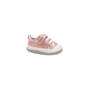 NEW SEE KAI RUN baby girl stevie ii first infant walker shoe in rose shimmer