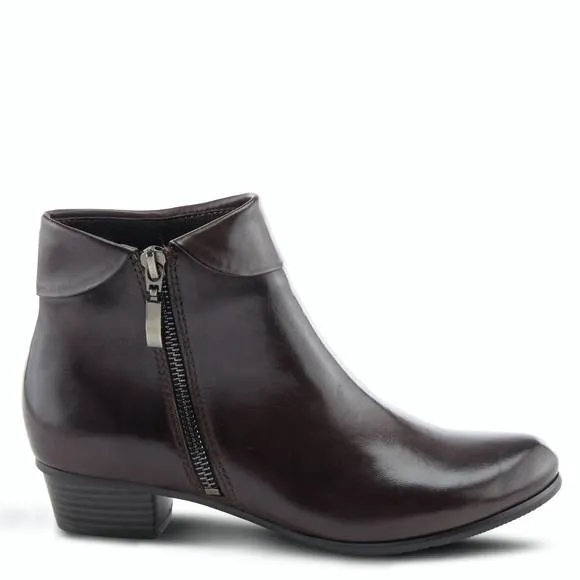 NEW SPRING STEP SHOES women's stockholm leather bootie in dark brown