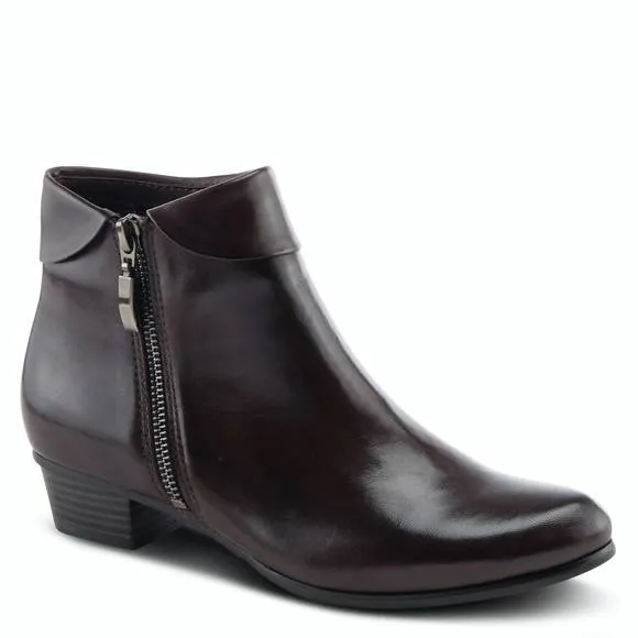 NEW SPRING STEP SHOES women's stockholm leather bootie in dark brown