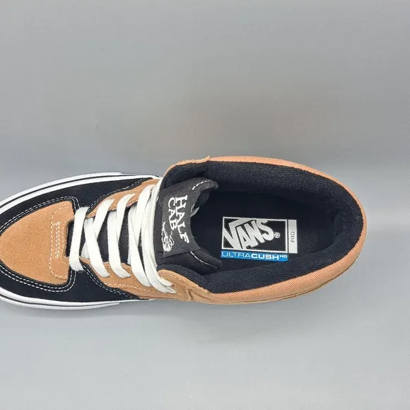 New Vans Half Cab Pro Camel Beige and Black Skateboarding Shoes Men's 7.5