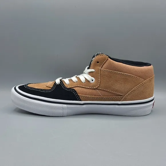 New Vans Half Cab Pro Camel Beige and Black Skateboarding Shoes Men's 7.5